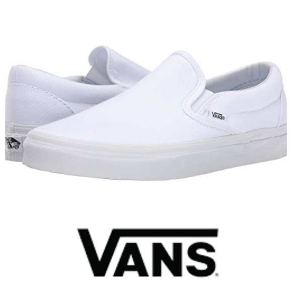 vans white loafers